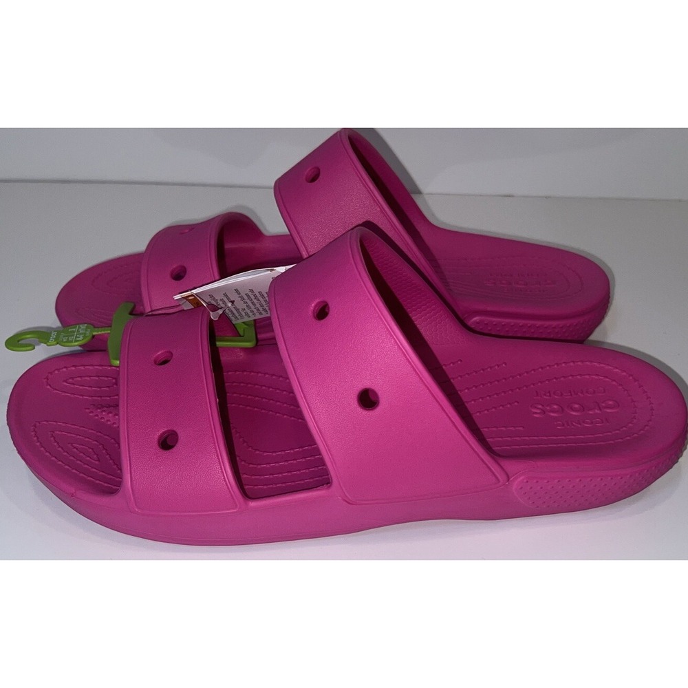 CROCS Unisex Classic‎ Crocs Sandal Bright Pink (206761-6UB) Size 12Mens